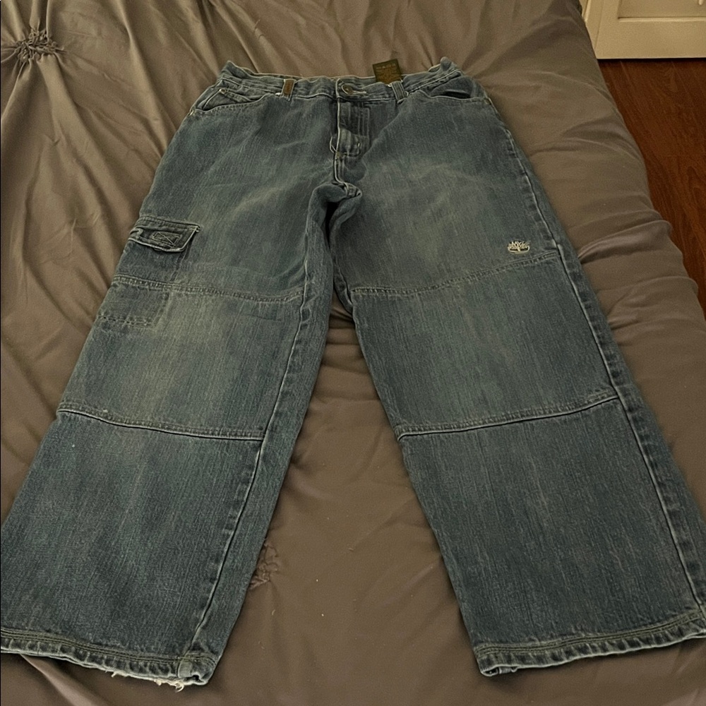 Timberland Boys' Distressed Blue Carpenter Jeans